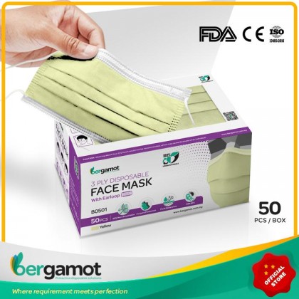 B0501 3 Ply Lint-Free Medical Face Mask Earloop