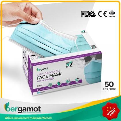 B0501 3 Ply Lint-Free Medical Face Mask Earloop