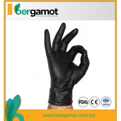 X2235BK Black Nitrile Powder Free Examination Gloves 100pcs X2235BK Black Nitrile Powder Free Examination Gloves 100pcs