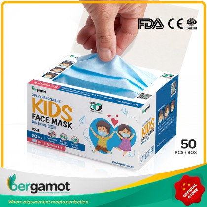 B0518 3-Ply Lint Free Earloop Kids Face Mask 50pcs B0518 3-Ply Lint Free Earloop Kids Face Mask 50pcs