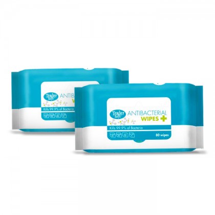 ABW-T80 Tendersoft Anti-Bacterial Wipes 80pcs Saver Pack