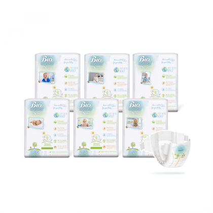 SBNJP Sleepy BIO Natural Baby Tape Diaper - New Born | Mini | Midi | Maxi | Junior | XL+