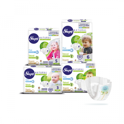SNJP Sleepy Natural Baby Tape Diaper - New Born/Mini/Midi/Maxi/Junior/XL+ SNJP Sleepy Natural Baby Tape Diaper - New Born/Mini/Midi/Maxi/Junior/XL+