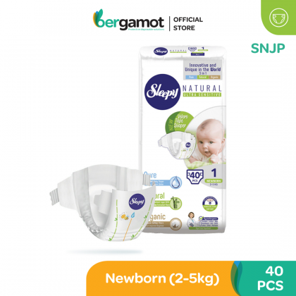 SNJP Sleepy Natural Baby Tape Diaper - New Born/Mini/Midi/Maxi/Junior/XL+ SNJP Sleepy Natural Baby Tape Diaper - New Born/Mini/Midi/Maxi/Junior/XL+